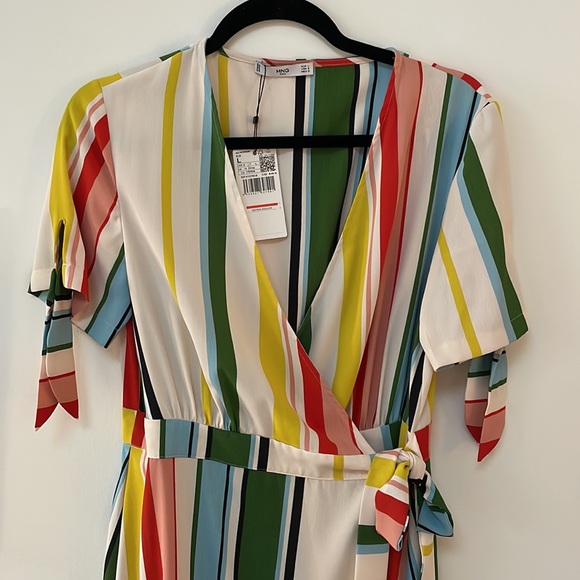 Mango Striped Dress L - Picture 3 of 7